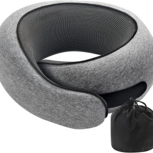 Badink® Travel Pillow, Neck Travel Pillow, Memory Foam Neck Travel Pillow, for Airplane Sleeping Neck Support,A Versatile and Exquisite Neck Pillow (Gray)