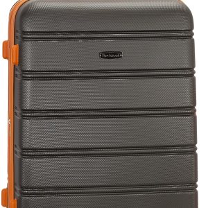 Rockland Melbourne Hardside Expandable Spinner Wheel Luggage, Charcoal, Checked Large 28"