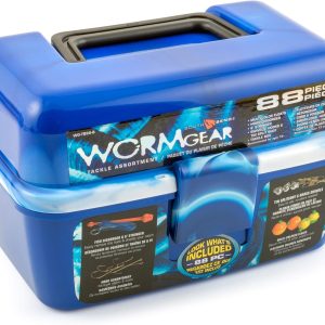SOUTH BEND WG-TB88-B Wormgear 88Pc Ld D Tackle Box Blue, Multi